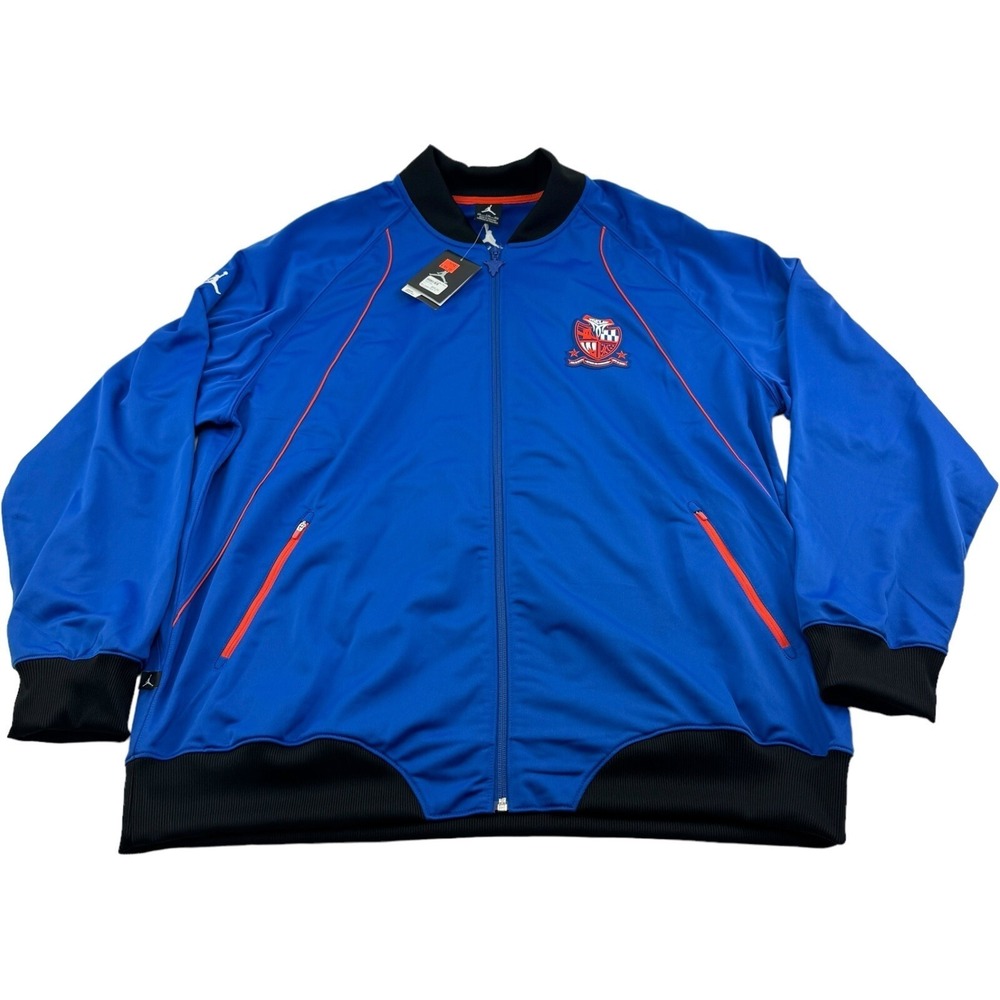 NWT DS Jordan Blue & Orange Carmelo Anthony Full Zip Sport Track Jacket Size 2XL